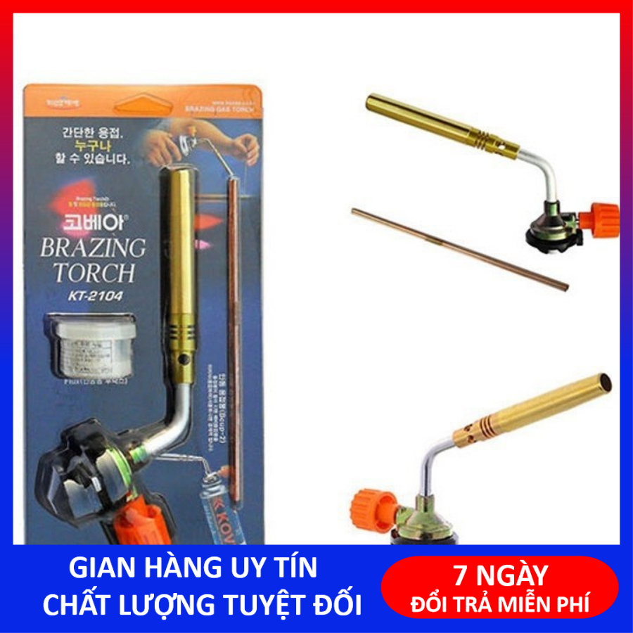 [HCM]Đèn Khò Hàn khò gas ống đồng chất lượng Kt-2104 loại tốt sử dụng bình gas mini tiện lợi - Đầu khò gas cầm tay khò gas mini khò hàn + TẶNG kèm bột Hàn Que Hàn Cao Cấp - Đầu khò gas cầm tay