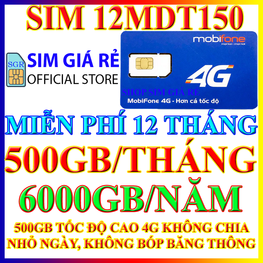 FREESHIP - Sim 4G trọn gói 1 năm không nạp tiền, Sim 4G trọn gói 12 tháng, Sim 4G Mobifone 12MDT50 12FD50 21G12 12MAX60 MDT250A MDT250 MDT255, Shop Sim Giá Rẻ - CHƯA KÍCH HOẠT.