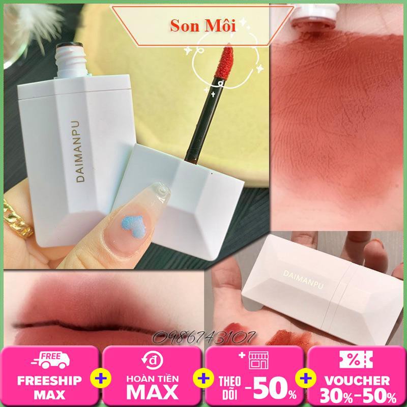Son kem nhung lì chữ nhật Daimanpu mềm mịn không khô môi