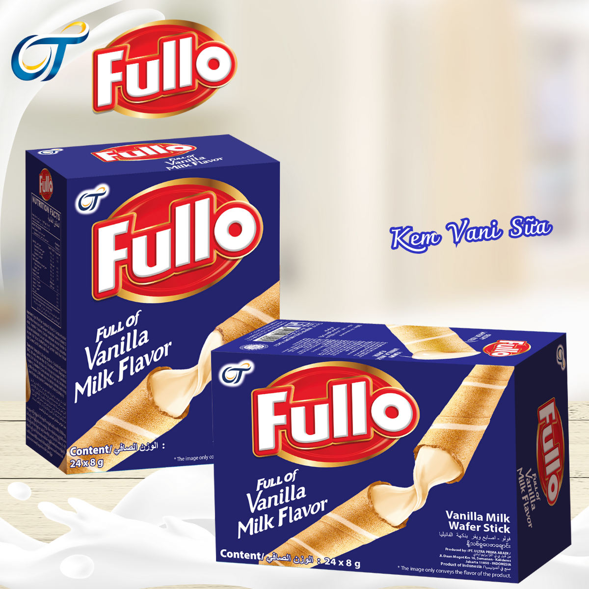 Combo 2 hộp bánh quế fullo vani 192g