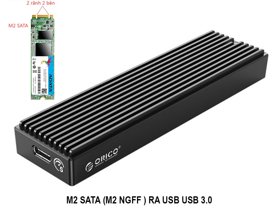 Box ổ cứng ssd m2 orico m2 ngff - orico m2 nvme
