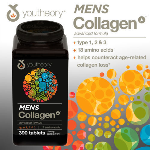 Hàng Mỹ Bao Check Collagen men 390 viên - Youtheory, Collagen for Men