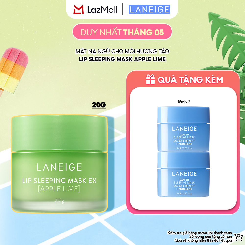 Mặt nạ ngủ cho môi hương táo Laneige Lip Sleeping Mask Apple Lime 20g