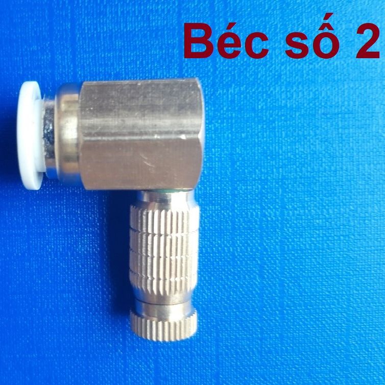 Bộ béc phun sương làm mát, tưới lan đế đồng gắn dây 8mm (đế giữa/ đế cuối) - béc phun sương số 1 đến số 8