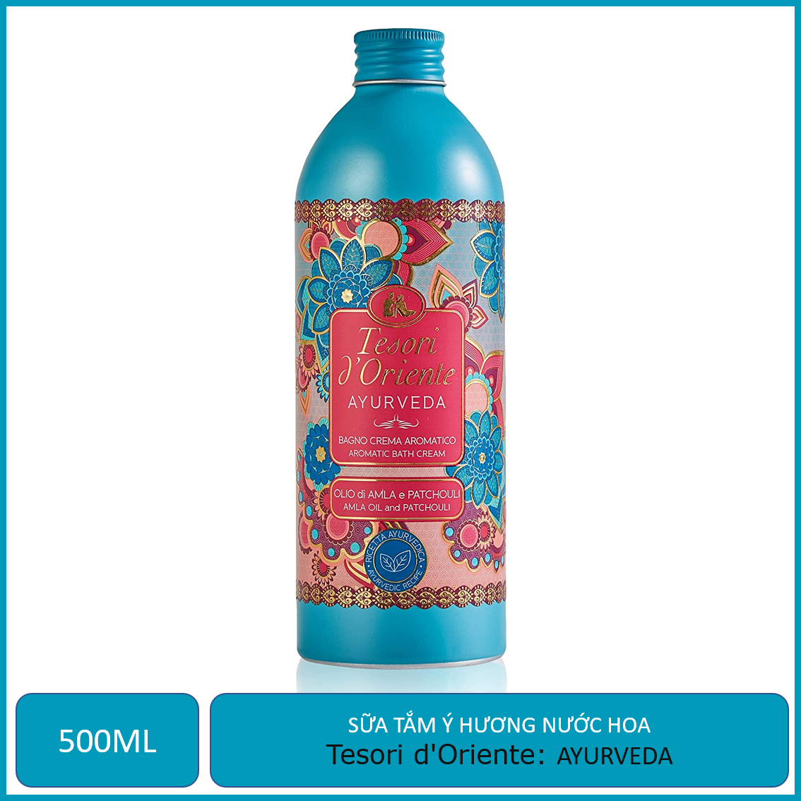 [HCM]Sữa tắm Ý hương nước hoa Tesori dOriente Ayurveda Bath Cream 500ml Italian Import