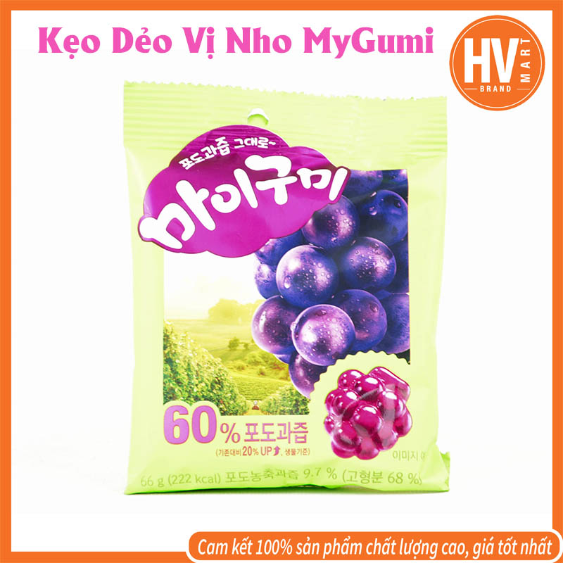 Kẹo dẻo vị nho gumi orion hàn quốc 66g. 마이구미. hvmart