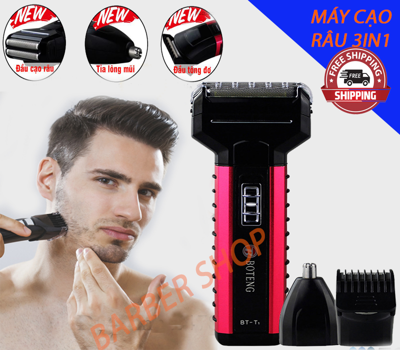 Máy Cạo Khô Tông Đơ Cắt Tóc Cắt Lông Mũi Máy Cạo Râu BOTENG Cao