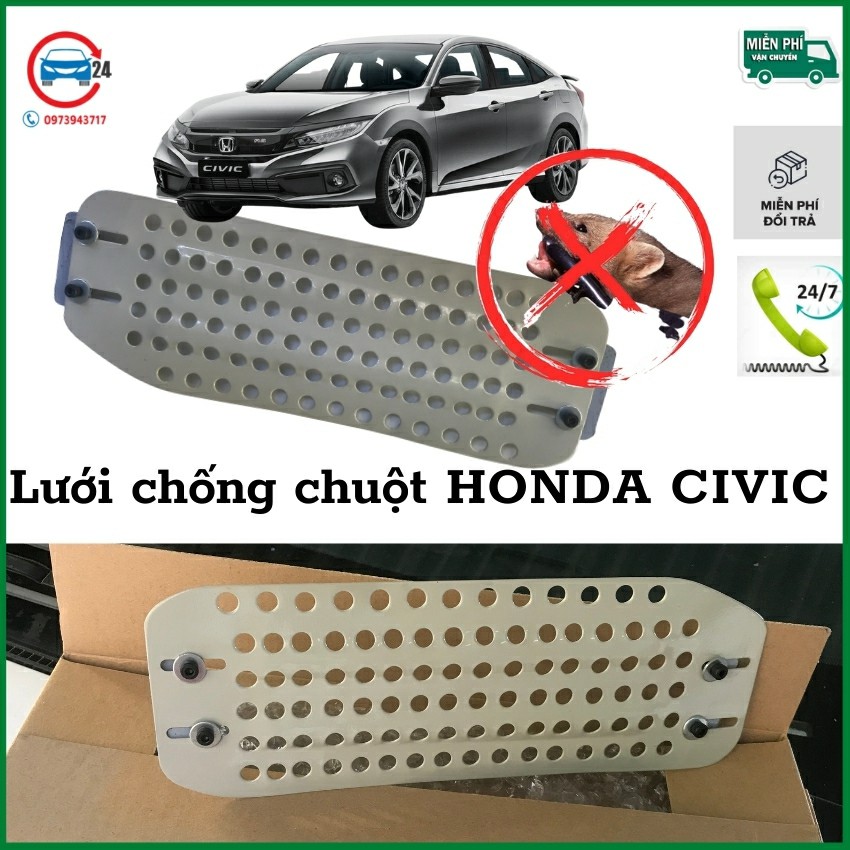 Lưới chống chuột ô tô Honda CIVIC, Tấm chống chuột ô tô Civic chuẩn xe lắp 1 lần dùng mãi mãi.