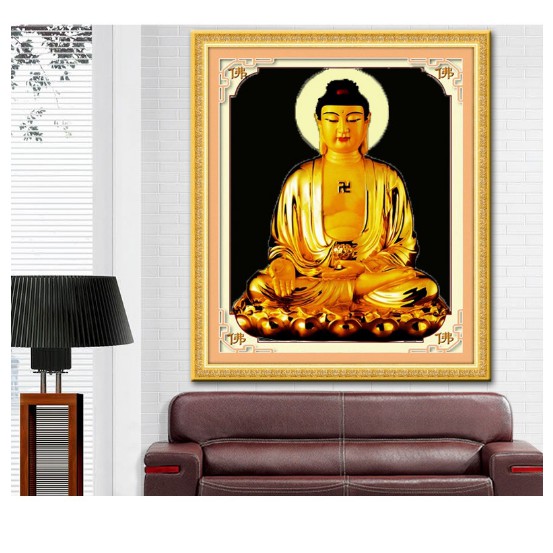 [HCM][ Rẻ sập sàn ] Tranh đính đá Phật a di đà kích thước 47*65cm
