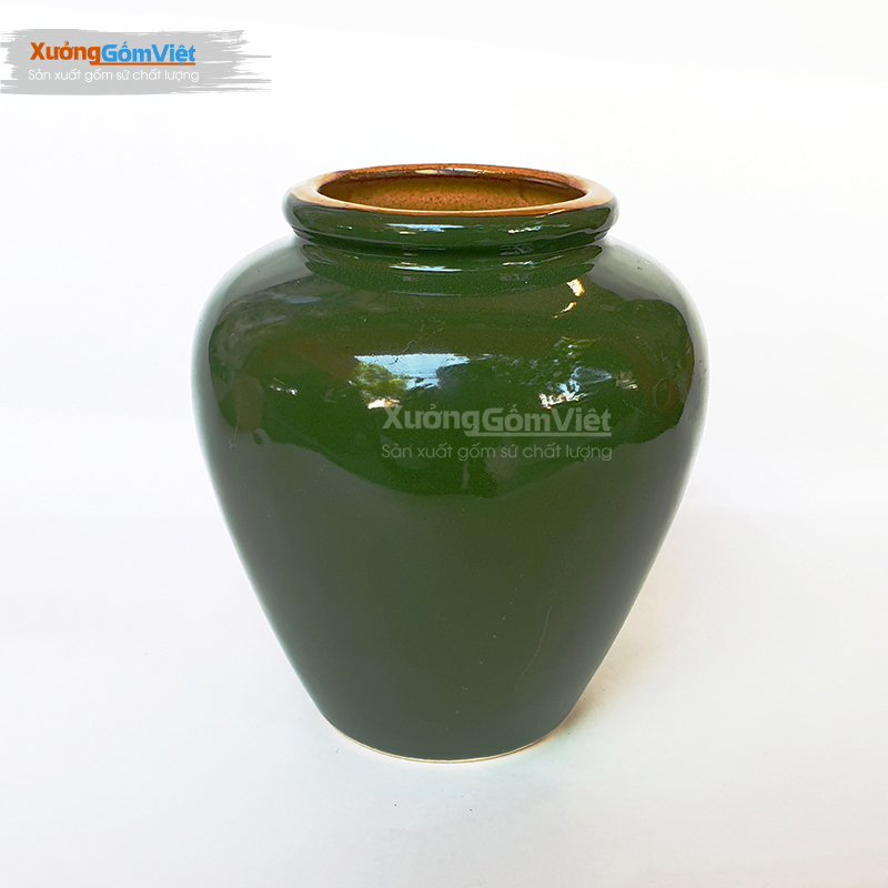 Lu uống bia kiểu mới màu xanh lá, 400ml - hình dáng độc lạ bắt mắt - hàng Bát Tràng chính hãng - XƯỞNG GỐM VIỆT