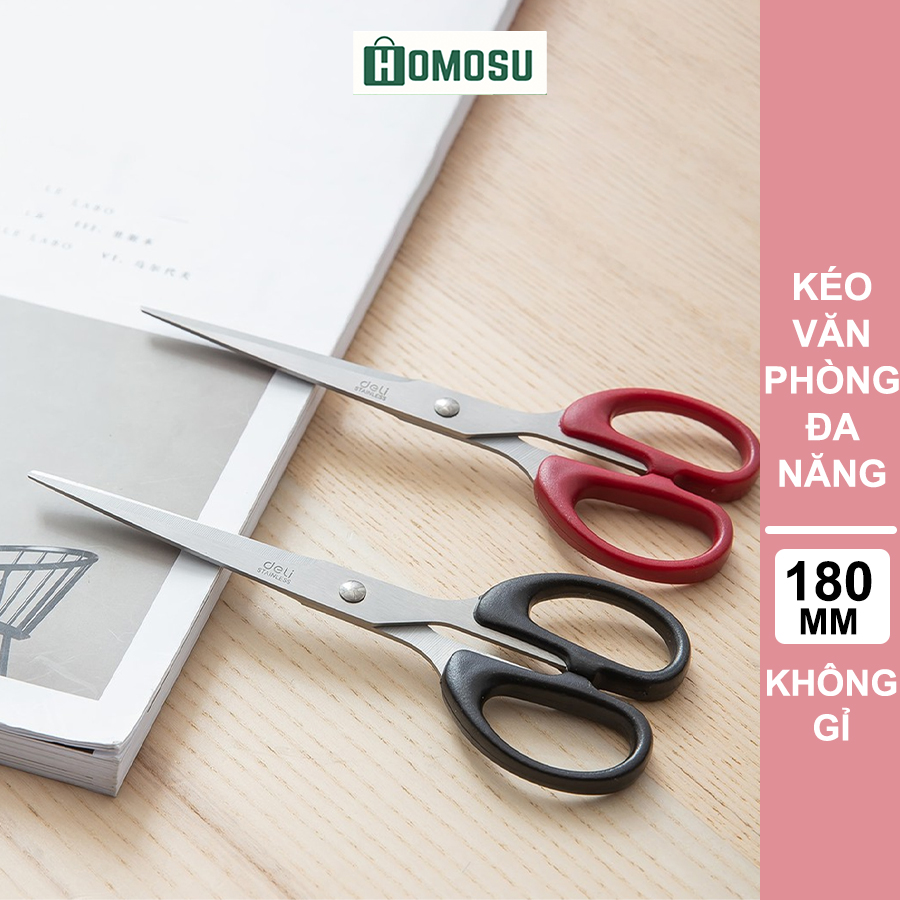 Kéo văn phòng 180mm deli đa năng e6009