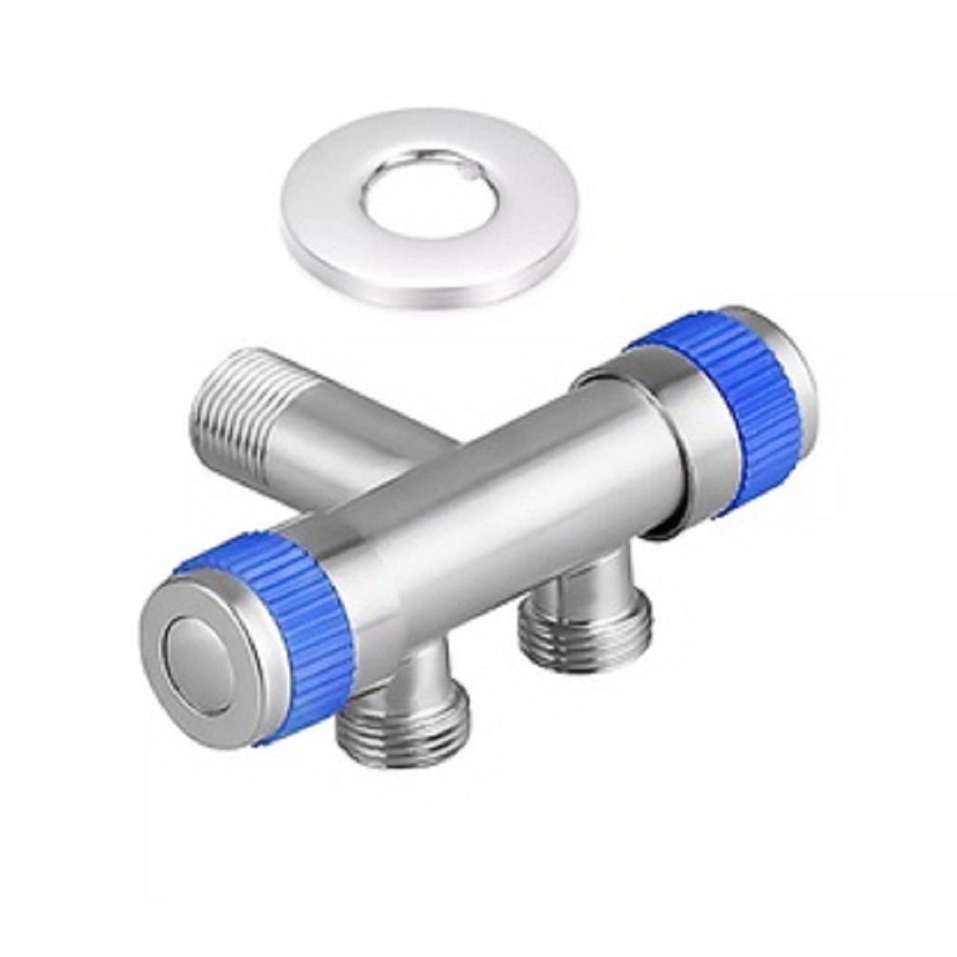 Van nước đa năng 2 cổng xả inox 304, có khóa riêng
