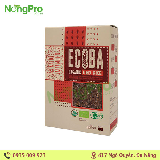 Gạo Hữu Cơ ECOBA Huyết Rồng 1kg