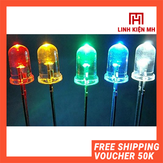 30 Bóng LED Màu Không Nháy Đường Kính 5mm