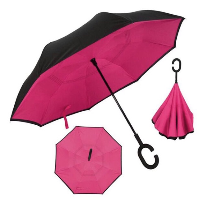 Ô Dù Lật Ngược Đi ÔTô Cao Cấp 2 Lớp Nhiều Màu Sắc