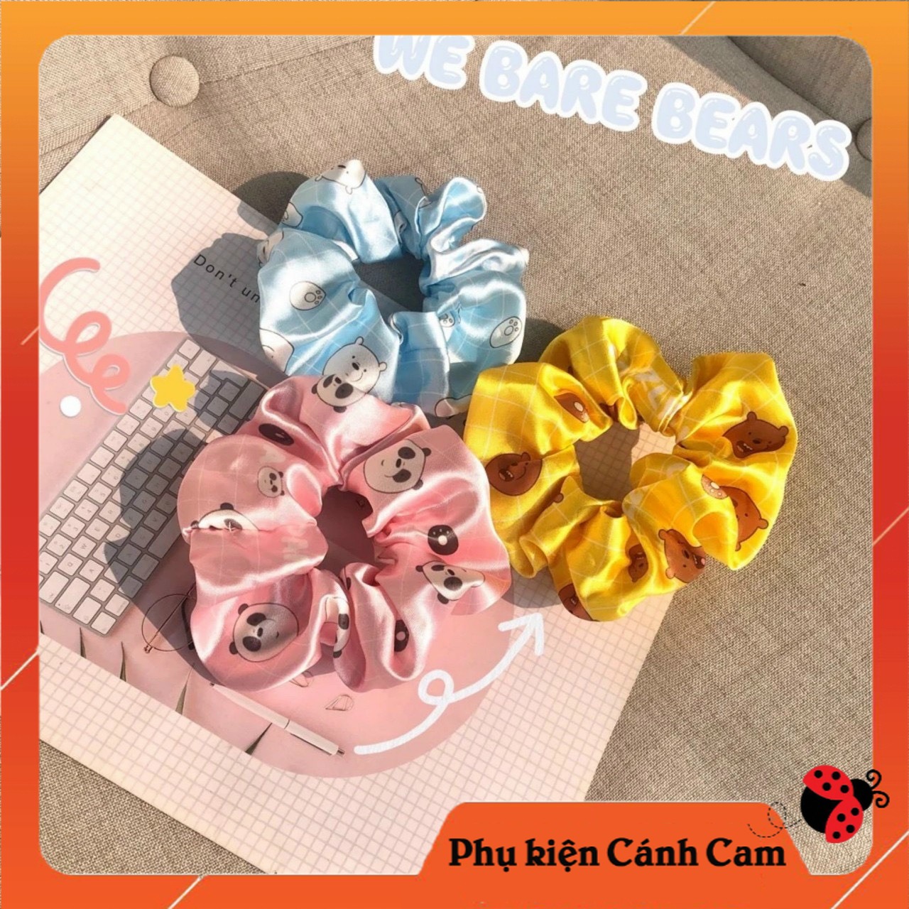 Scrunchies Dễ Thương Với Họa Tiết Hot Trend - Phụ kiện Cánh Cam