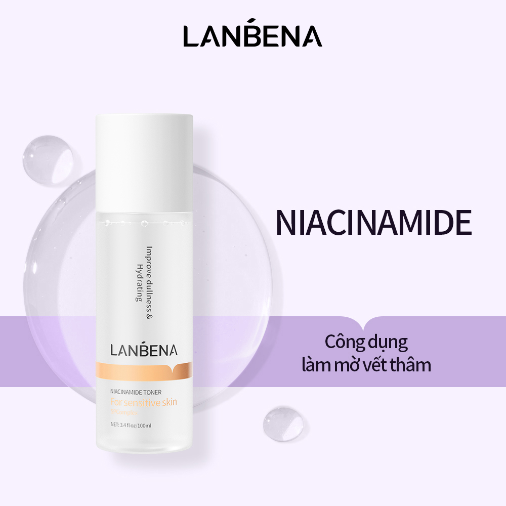 LANBENA Toner Niacinamide 100ml Dưỡng Ẩm Làm Trắng Tái Tạo Làm Trắng Da Chăm Sóc Da Dưỡng Ẩm Da Mặt Niacinamide Toner 100ml Whitening Moisturizing Skincare Beauty