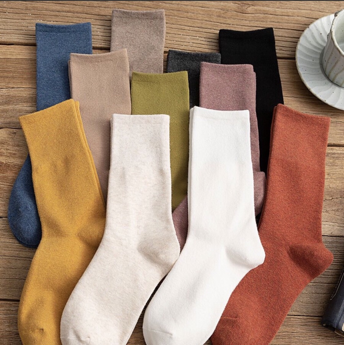 Tất Ulzzang Cao Cổ - Tất nữ nhún cổ cao vớ nữ phong cách vintage hàn quốc