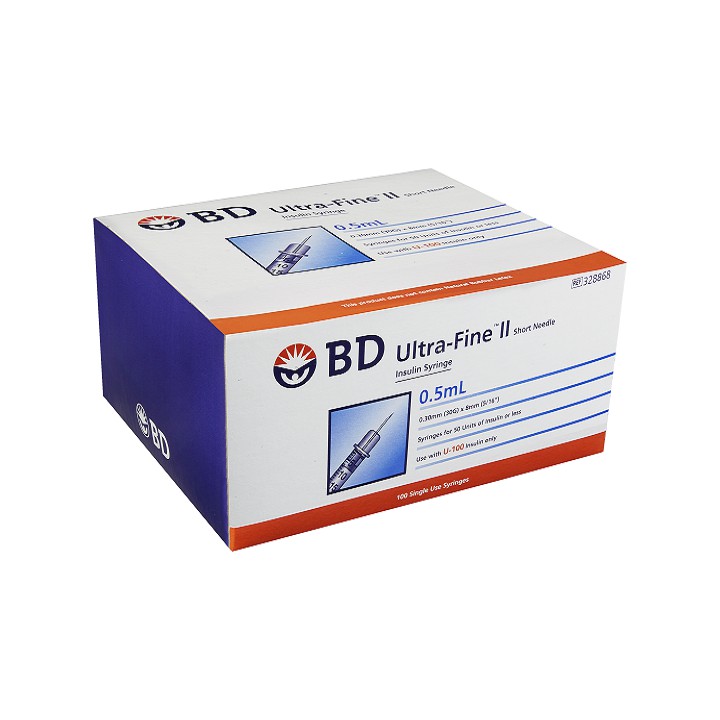 Bơm tiêm isulin bd ultra fine ii 05cc x 30g 50 unit