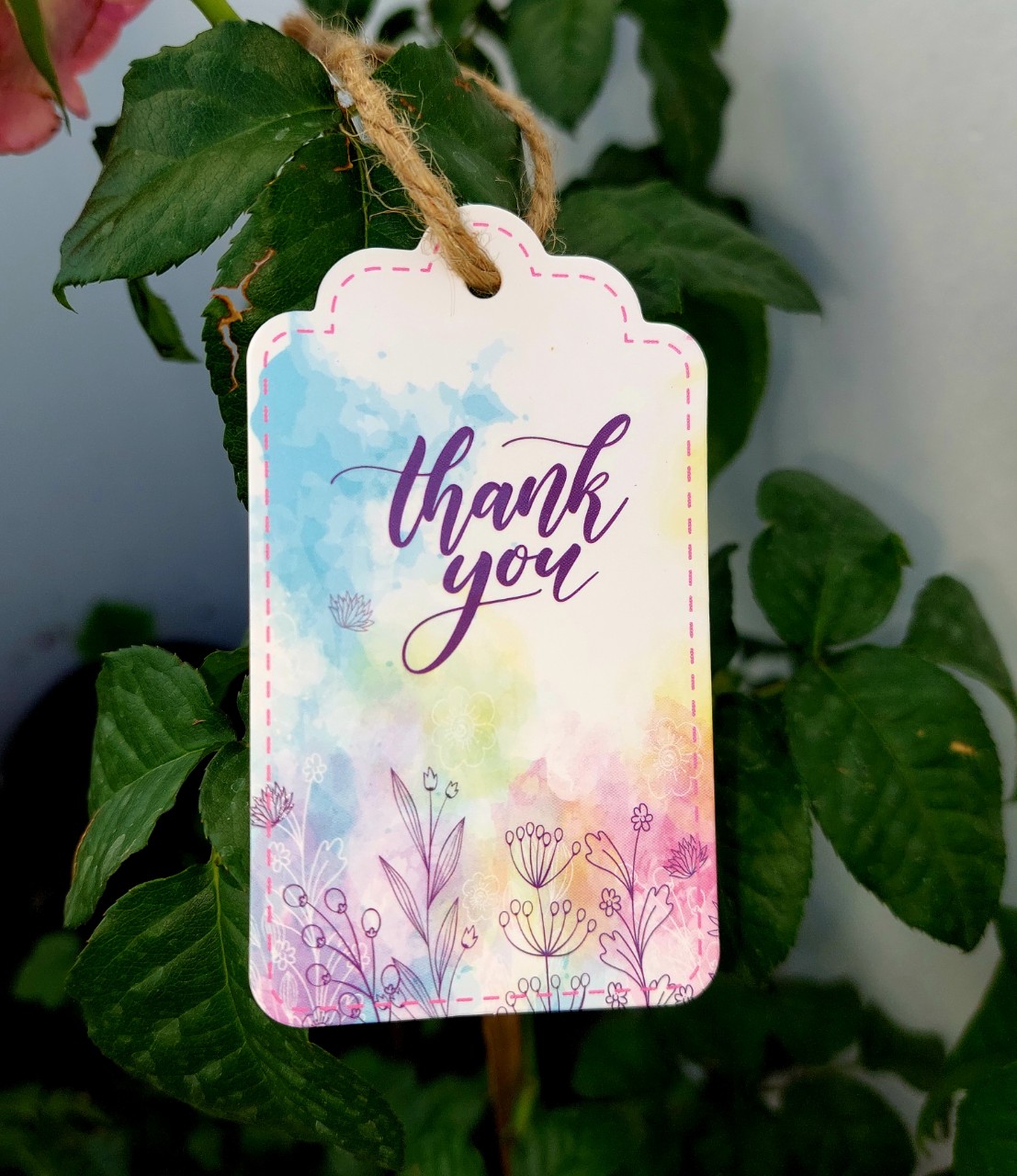 Nhãn, Tag thanks you, thẻ treo cám ơn, mác giấy giấy dày đẹp