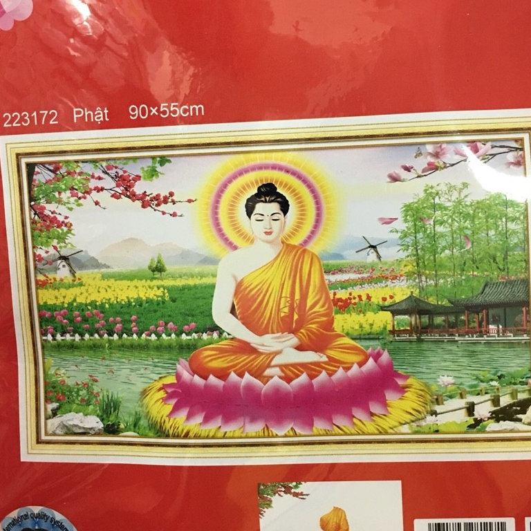 tranh thêu Phật 90x55cm