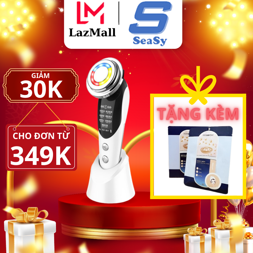 Máy đẩy tinh chất Ion âm SeaSy SS18-M8807 giúp ngăn ngừa mụn hỗ trợ nâng cơ mặt tái tạo, trẻ hóa làn da