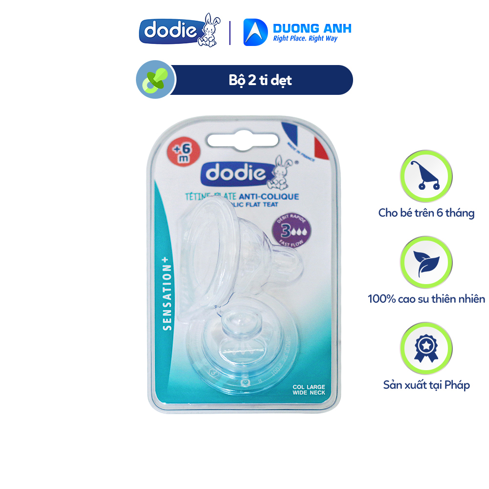 Bộ núm ti dẹt Dodie cho bé trên 6 tháng