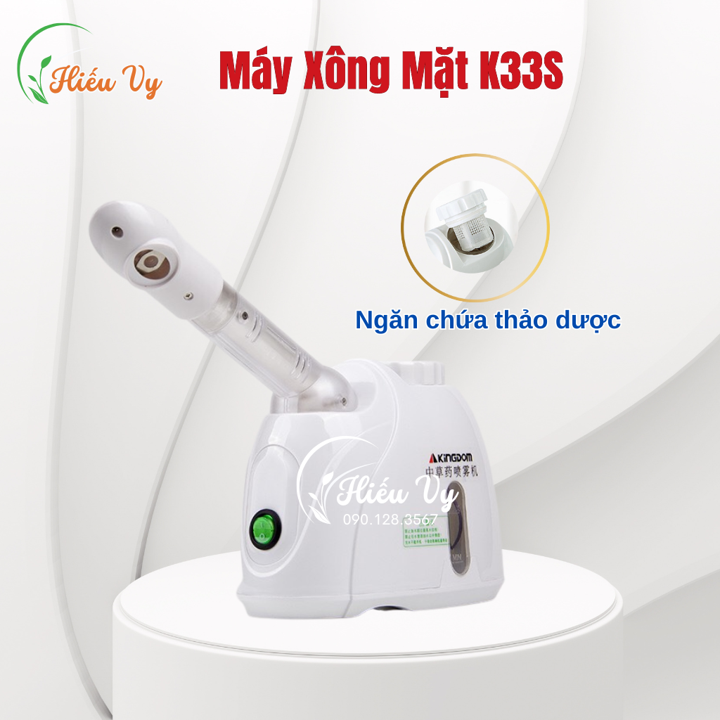 Máy xông nóng da mặt 1 cần mini xông khỏe, có ngăn chưa thảo dược cho spa và cá nhân