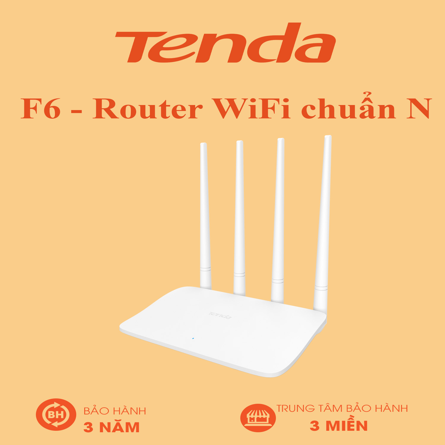 Tenda f6 - router wifi chuẩn n 300mbps - bảo hành 36 tháng