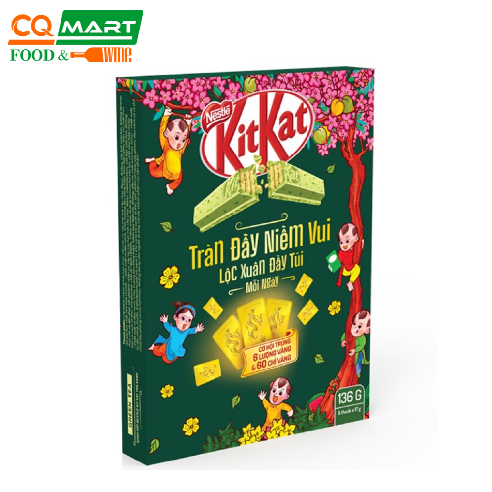 Socola KitKat Trà Xanh Hộp 8 Thanh 136g