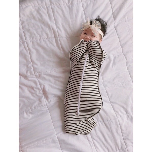 Chũn coton cao cấp- Khóa kéo 2 chiều thiết kế có củ hãm vô cùng chắc chắn- vải 100% coton thấm hút-Chũn Co giãn-Chũn giúp bé ngủ ngon(Tặng vòng dâu)