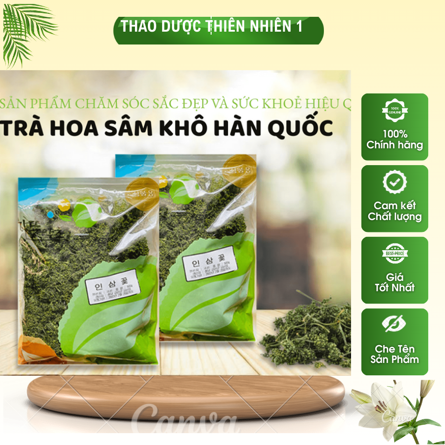 Trà Hoa Sâm Khô Hàn Quốc túi 500g thơm ngon tốt cho sức khỏe