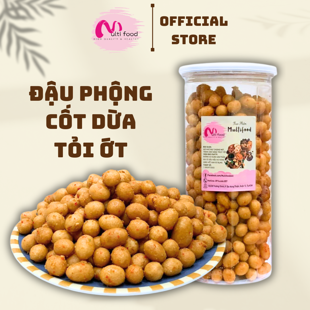 500g đậu phộng cốt dừa tỏi ớt - multifood