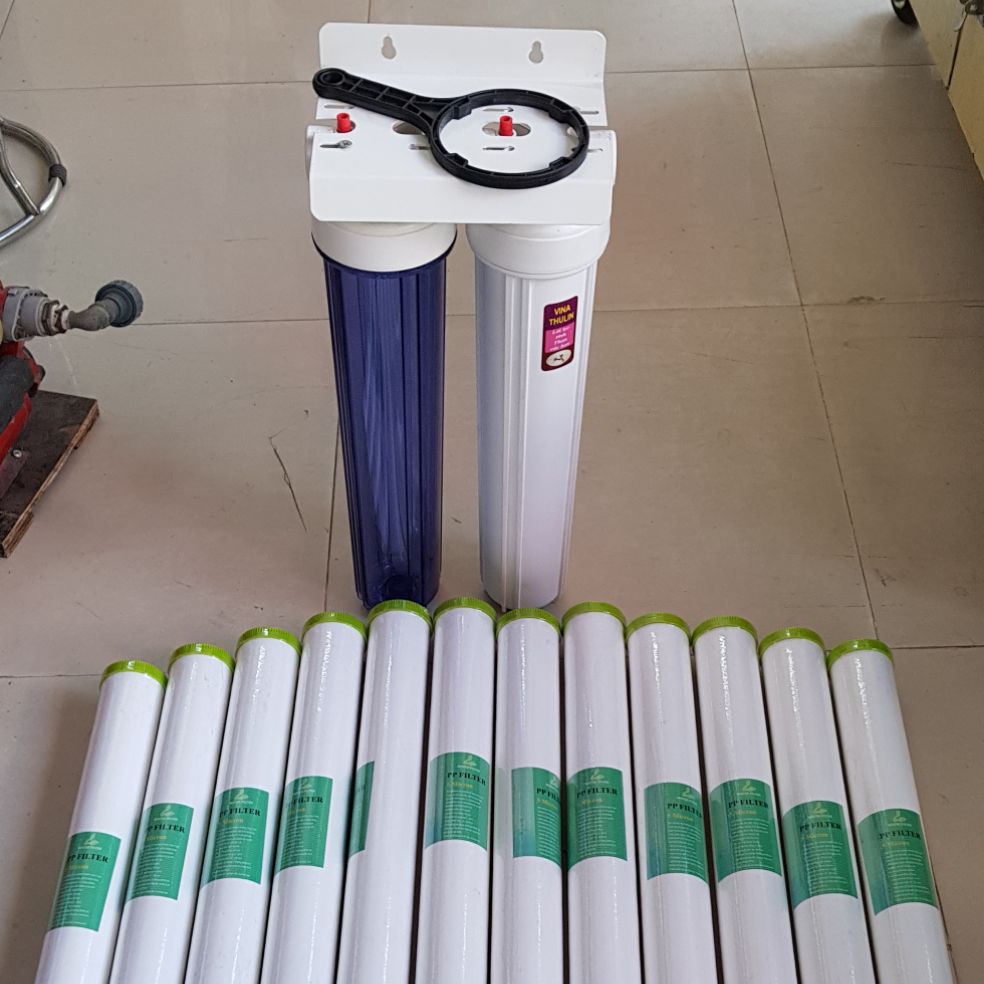 Bộ 2 cốc lọc nước 20inch + 10 lõi pp 20inch