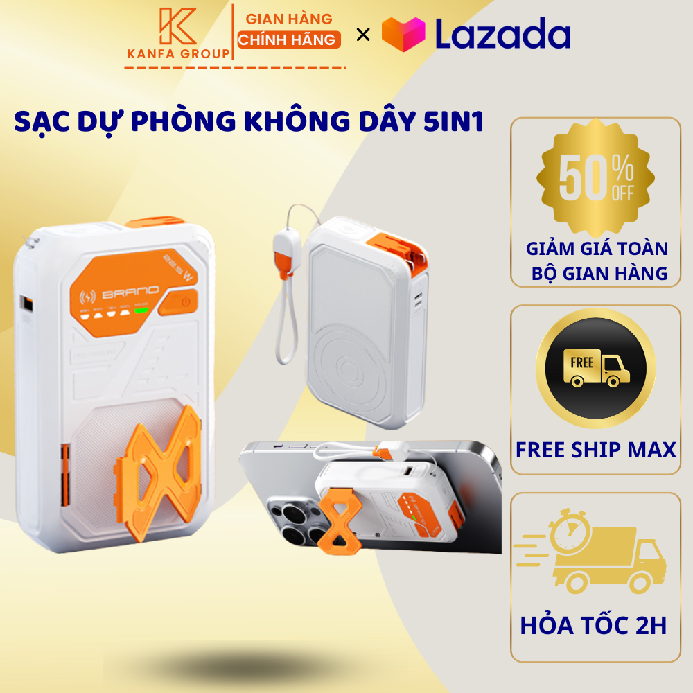Sạc Dự Phòng, Củ Sạc Nhanh BP08, Sạc Dự phòng 10.000 mAh 20.000 mAh, Sạc Không Dây Kiêm Củ Sạc Nhanh