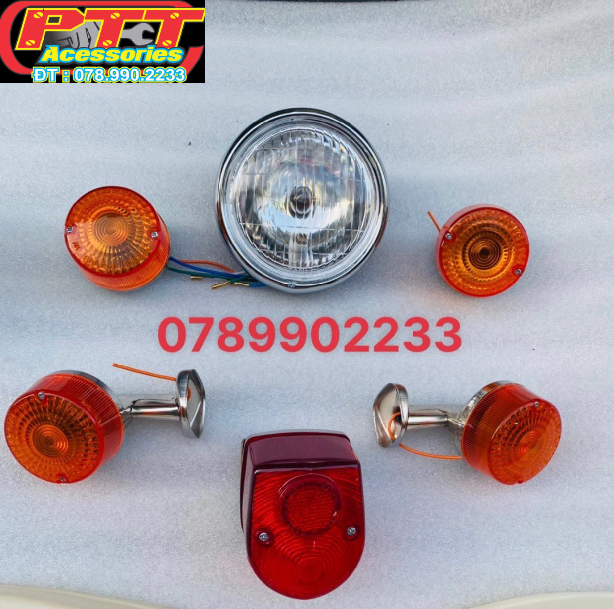 Bộ đèn + xi nhan trước - sau xe cub 81