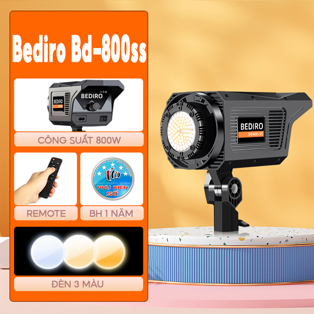 Bediro Bd800Ss Đèn Led Bowen Cho Studio Cho Phòng Chụp Sản Phẩm Quay Phim Livestream