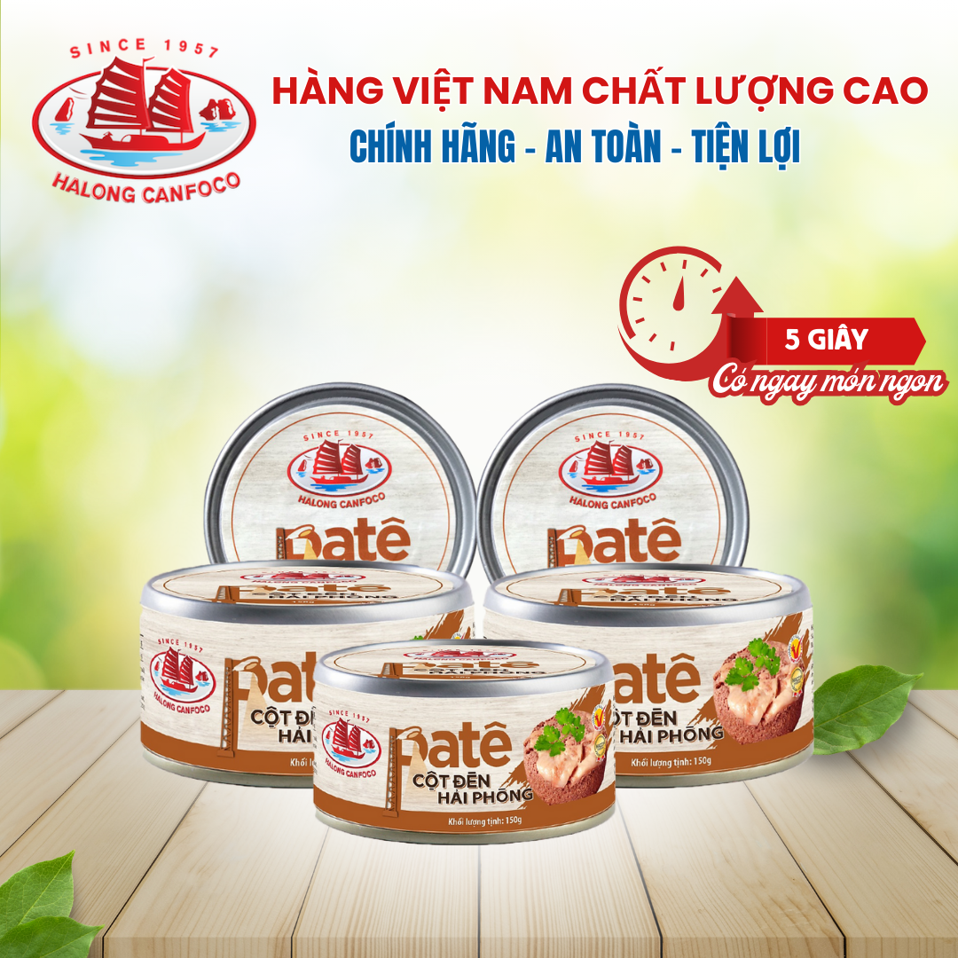 Combo 5 patê cột đèn hải phòng 150g - đồ hộp hạ long