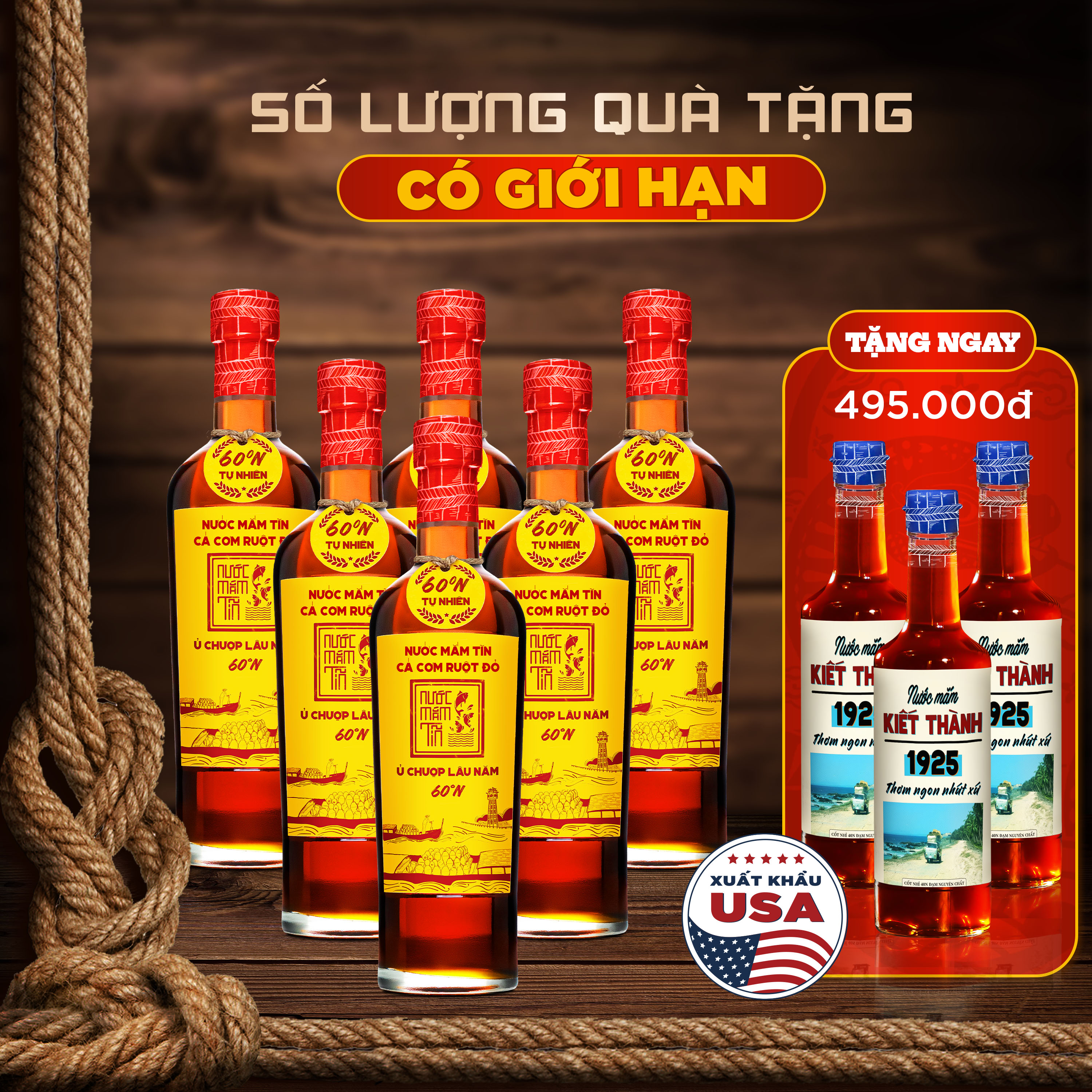 [Thùng 6 chai - 60N - 500ml] Nước Mắm Tĩn Cá Cơm Ruột Đỏ Độ Đạm 60N Chai Thuỷ Tinh 500ml Nước Mắm Truyền Thống Sạch