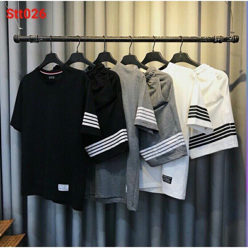 [HCM](FREESHIP TOÀN QUỐC) Bộ Quần ÁO Thể Thao Nam Hàn Quốc- Thun mè thấm hút ,đồ bộ thun nam, set đồ thể thao nam mùa hè thoáng mát