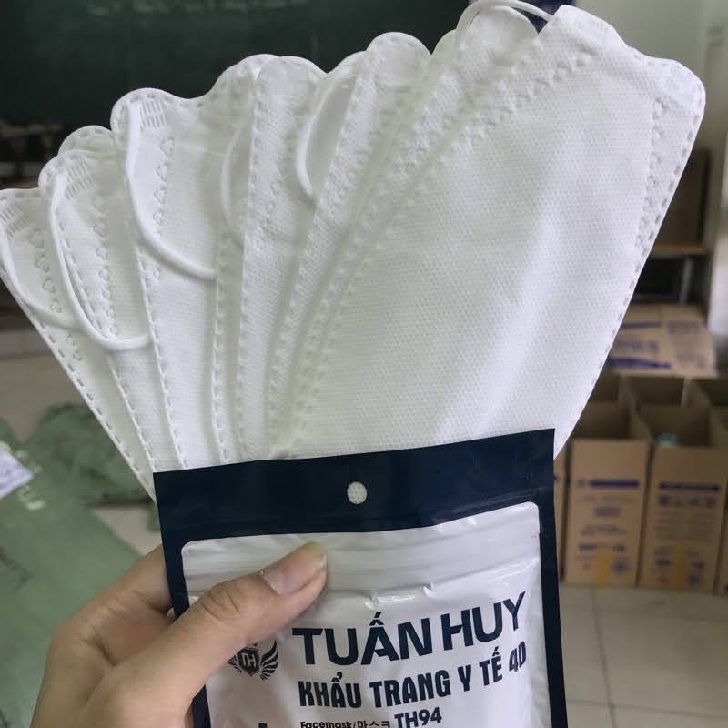 Sét 10 Cái Khẩu Trang 4D Kháng Khuẩn Tuấn Huy Mask TH94 Hàng Công Ty