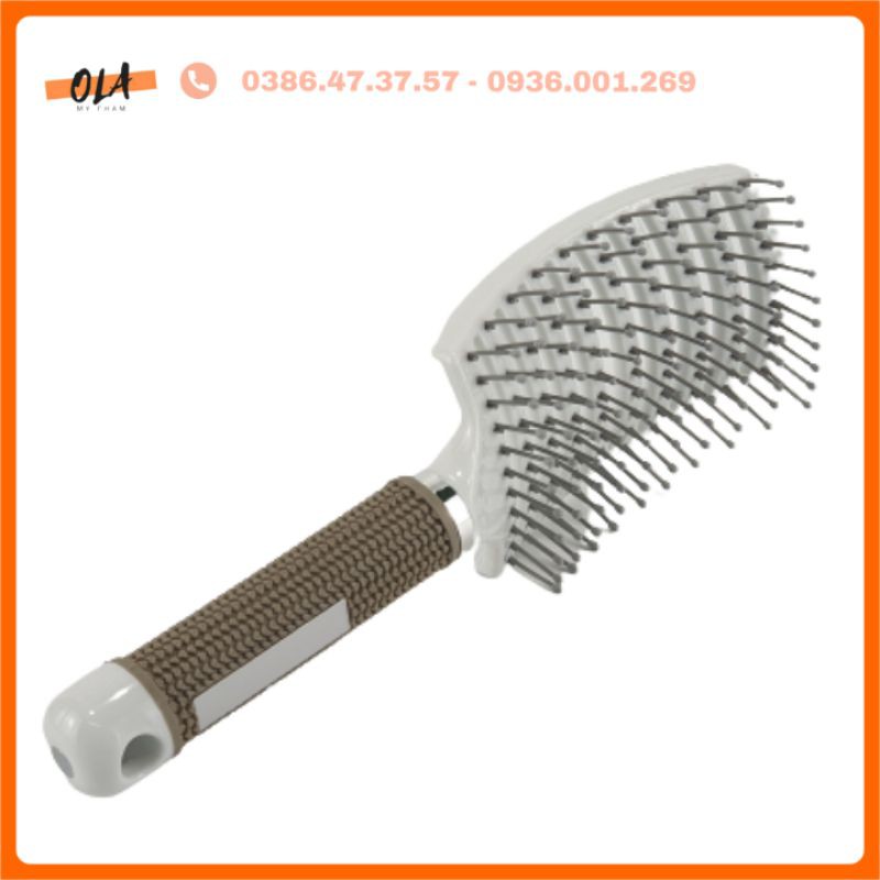 Lược bàn chải tóc uốn, lược bán nguyệt, lược gỡ rối, tạo độ phồng tóc bản lớn - mỹ phẩm ola