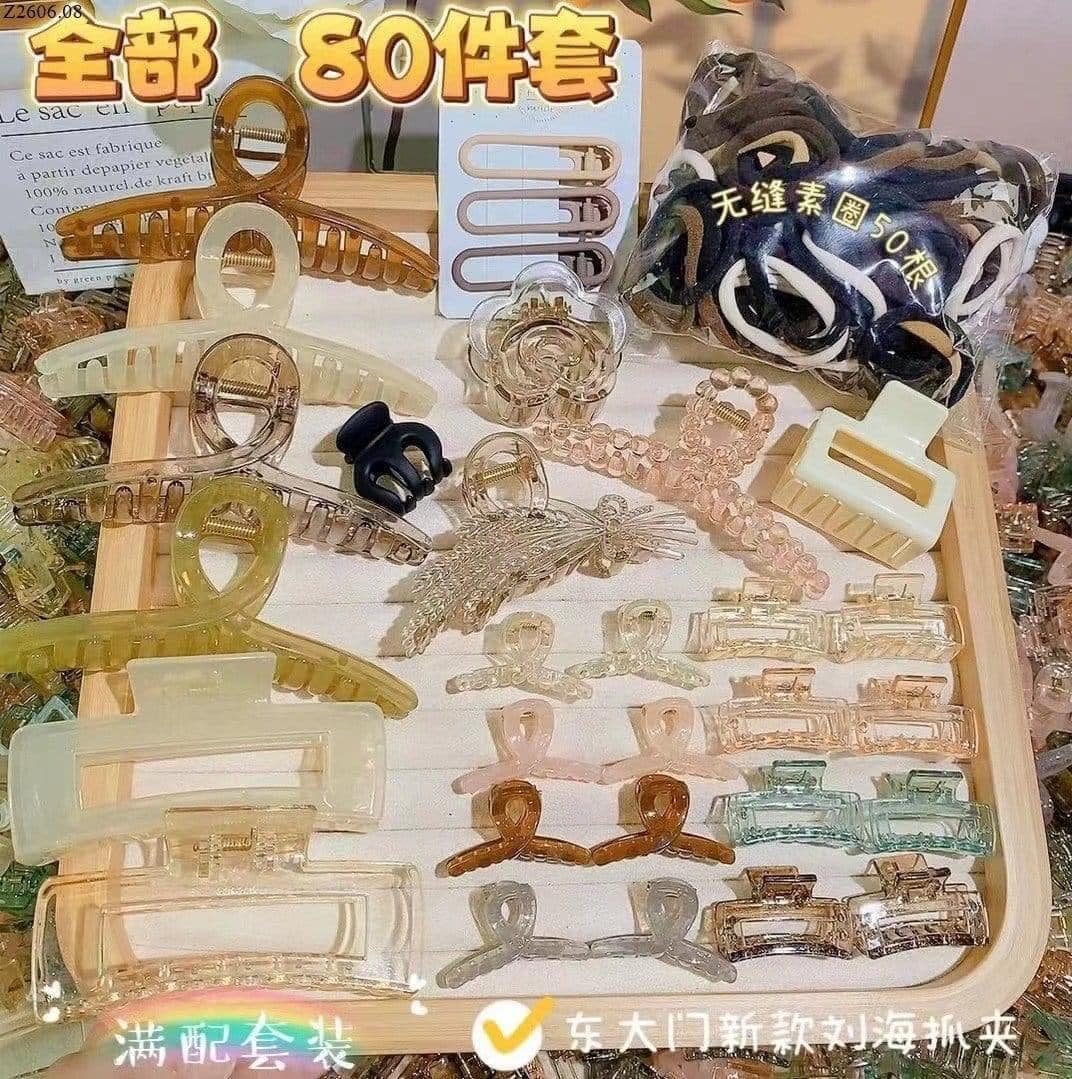 Set 80 kẹp tóc càng cua siêu đẹp cho nữ