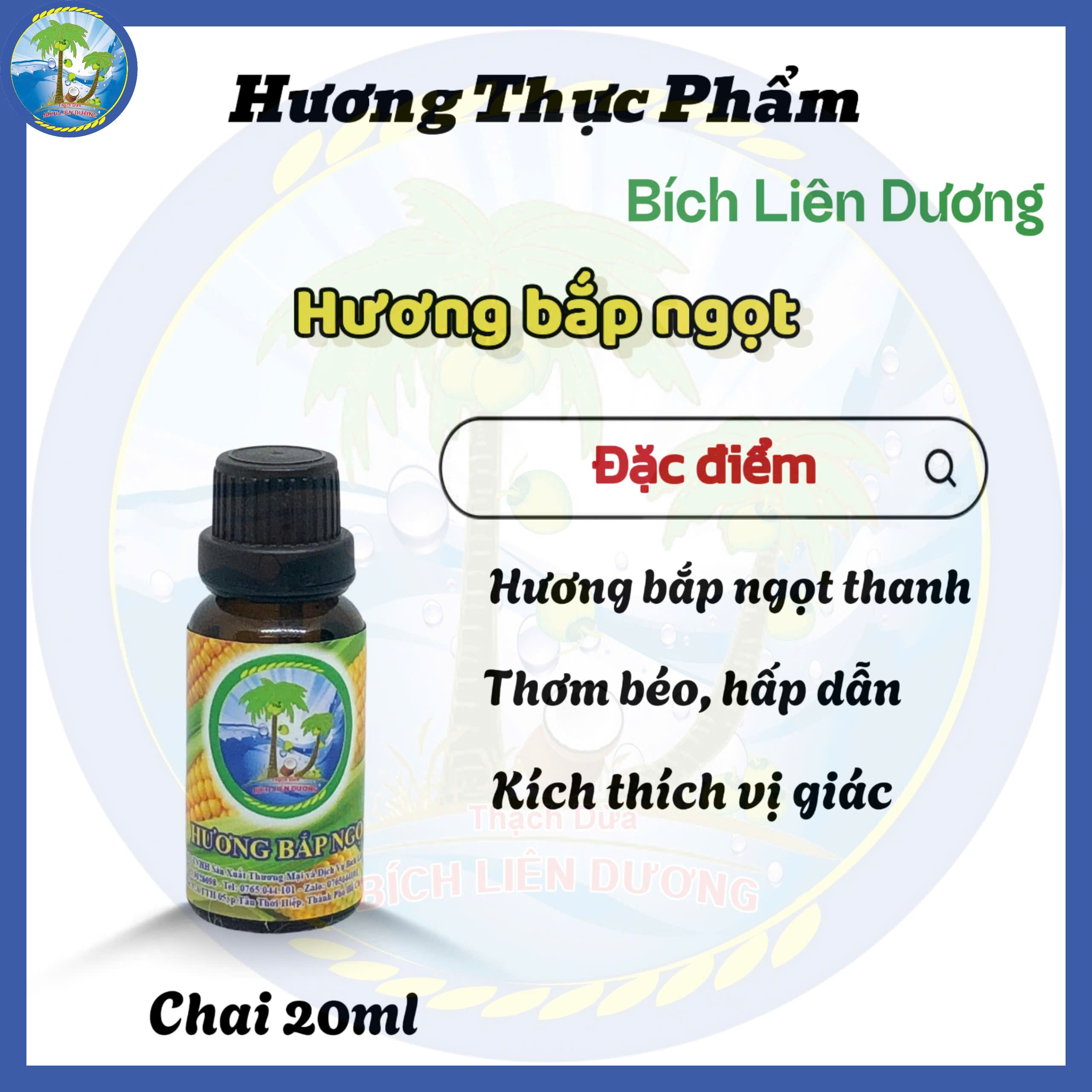 [Chai 20ml] Hương bắp ngọt_Hương thực phẩm Bích Liên Dương