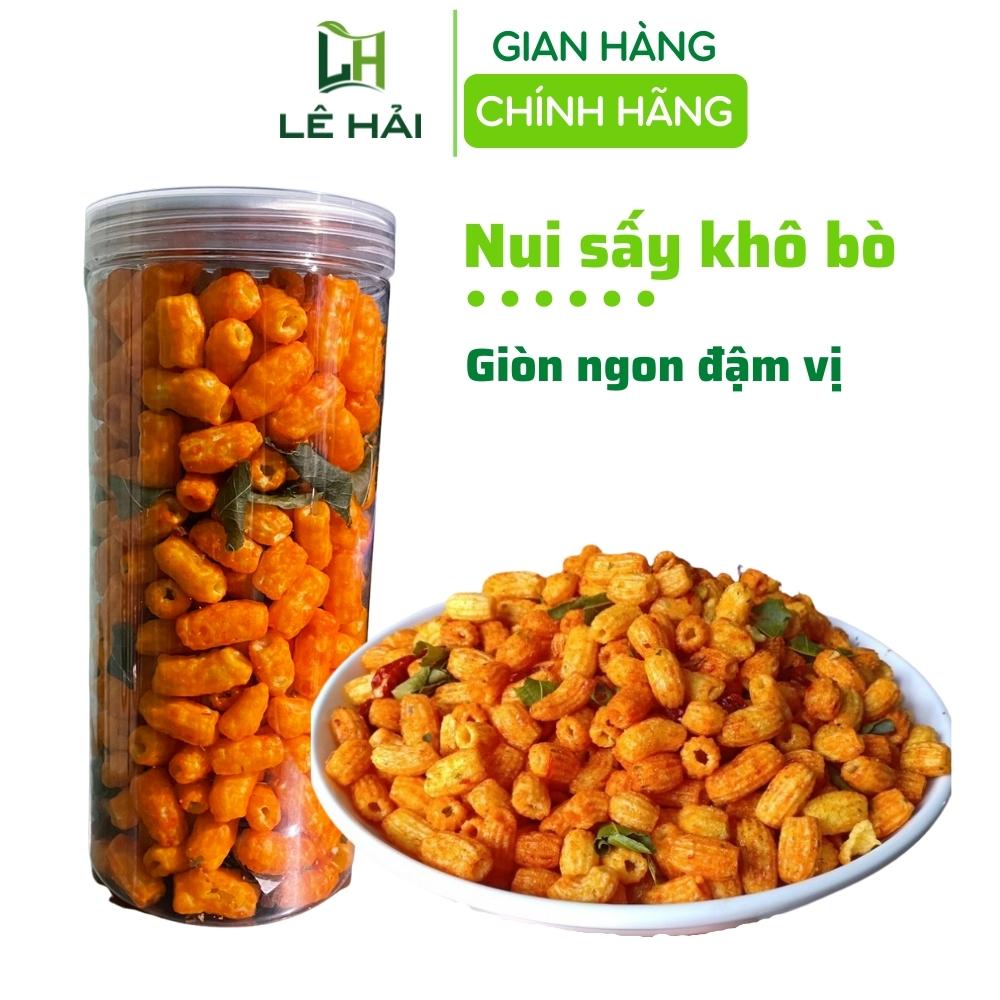 Nui sấy khô bò lá chanh Lê Hải 340g, thơm ngon, giòn rụm, đậm vị, đảm bảo atvstp