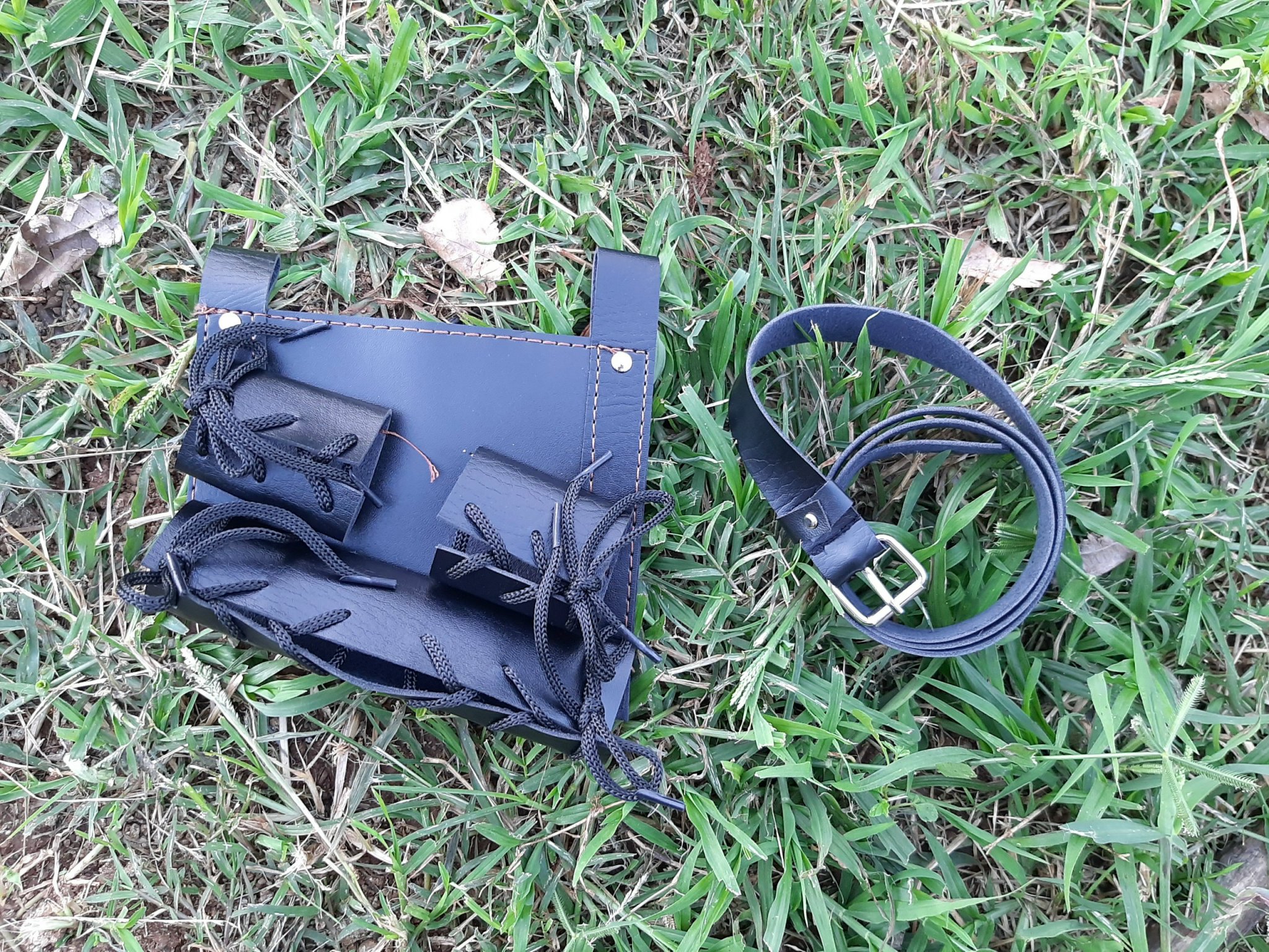 Đai đeo kiếm nhật làm bằng da - loại 2 kiếm - Baystore