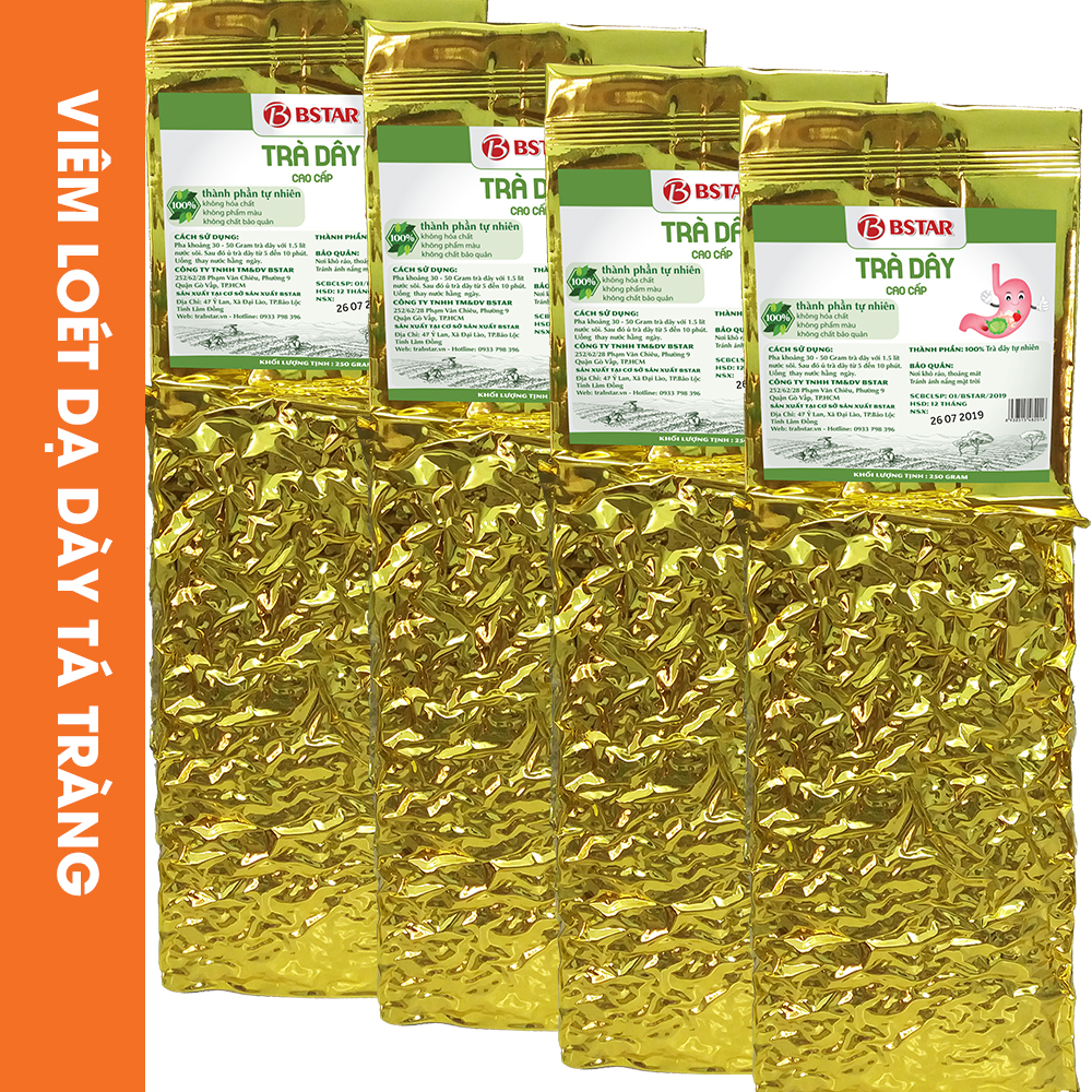 [HCM]Combo 4 Gói - Trà Dây Bstar 250Gram - Cho Người Viêm Loét Dạ Dày Tá Tràng