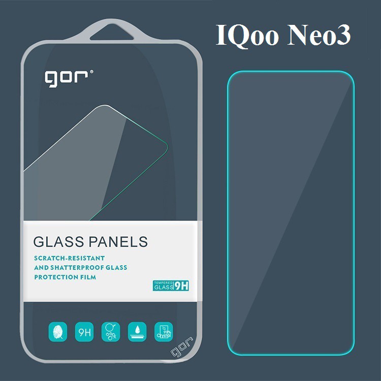 Kính Cường lực Vivo IQOO Neo3 / iq00 neo 3 - Chính hãng Gor chất liệu cao cấp(Tặng keo chống hở viền)