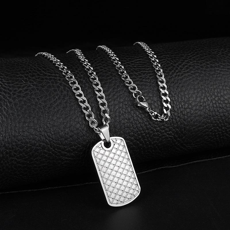 Dây chuyền nam thẻ dogtag trang sức âu mỹ cá tính vòng cổ nam thời trang