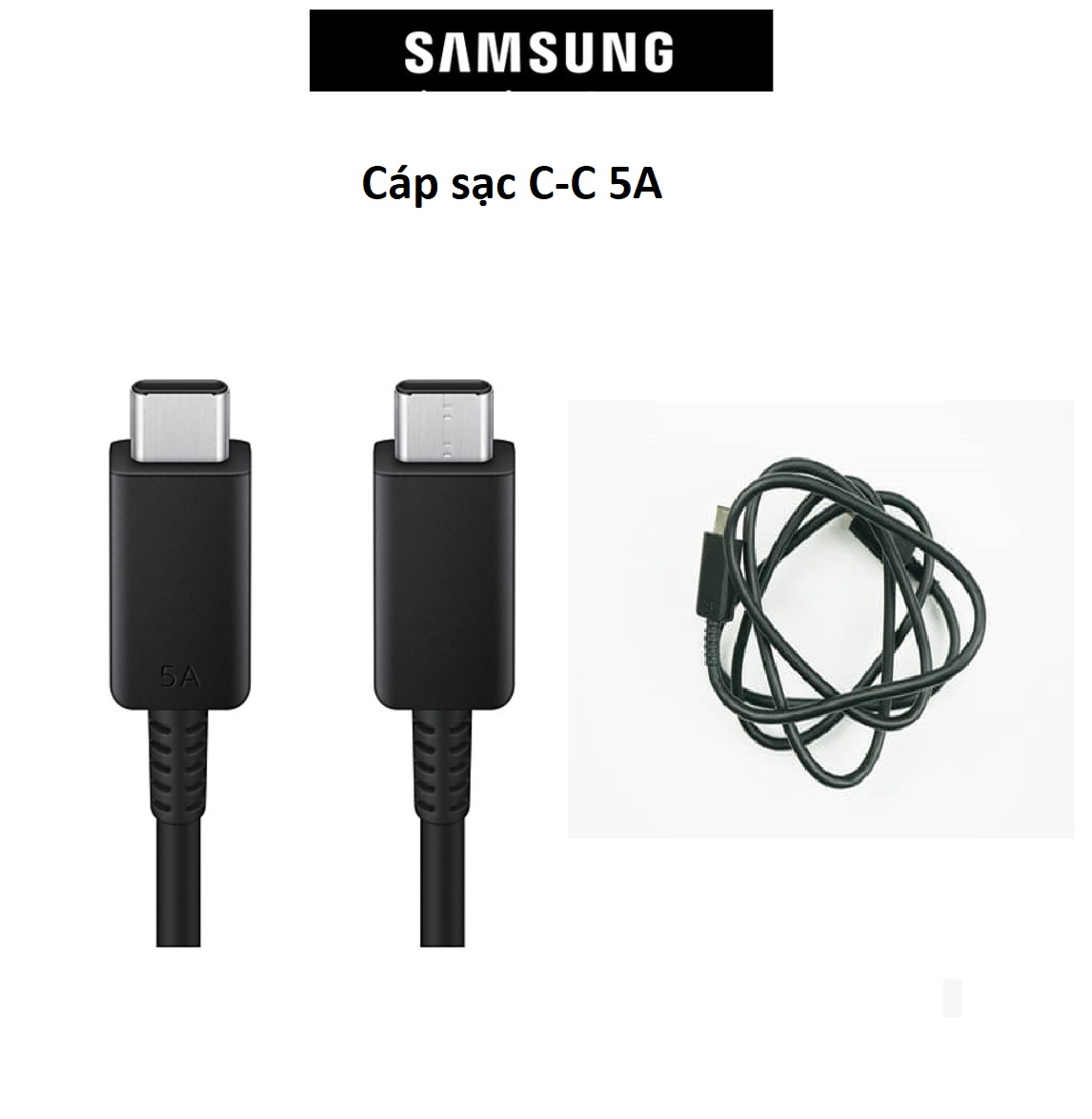 Cáp sạc c-c 5a, 1.m/1m8